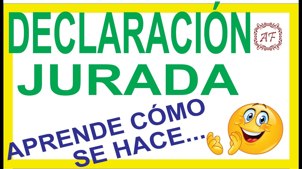 Modelos de declaración jurada: guías y ejemplos prácticos 1 declaracion jurada modelos